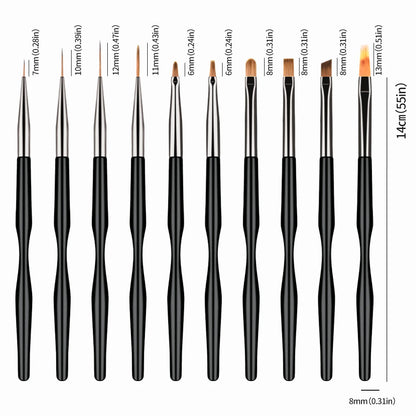 Pinceles para manicuras.