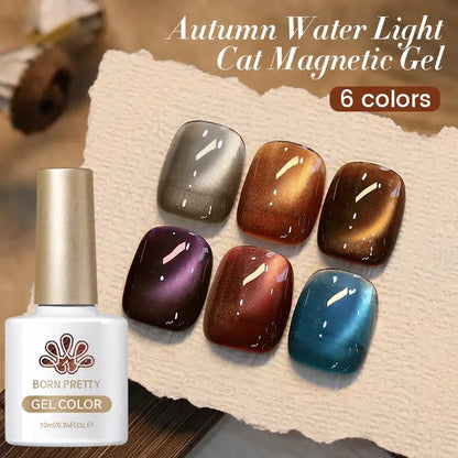 BORN PRETTY 6 Colores de esmalte magnéticos de secado UV