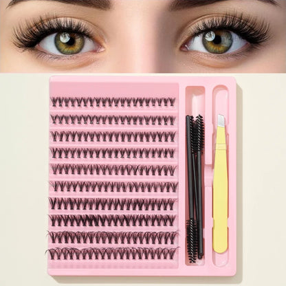 False Eyelashes in Clusters