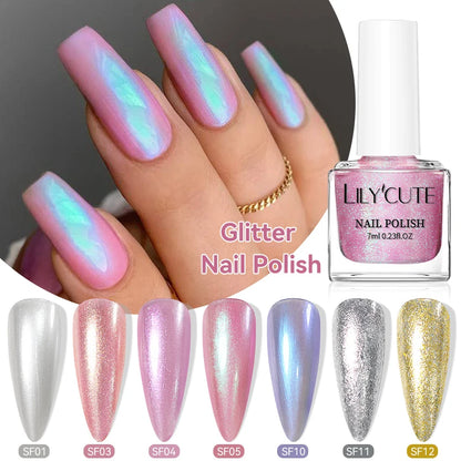 LILY'CUTE Air-drying glitter nail polishes