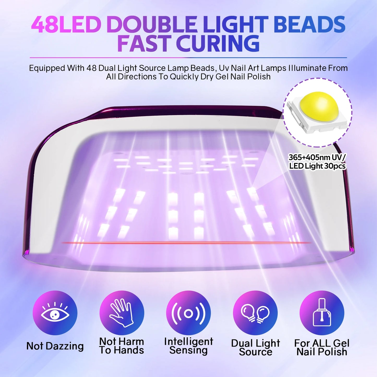 SUNS20 Lámpara  de 200w uv/led para curar esmalte de uñas,