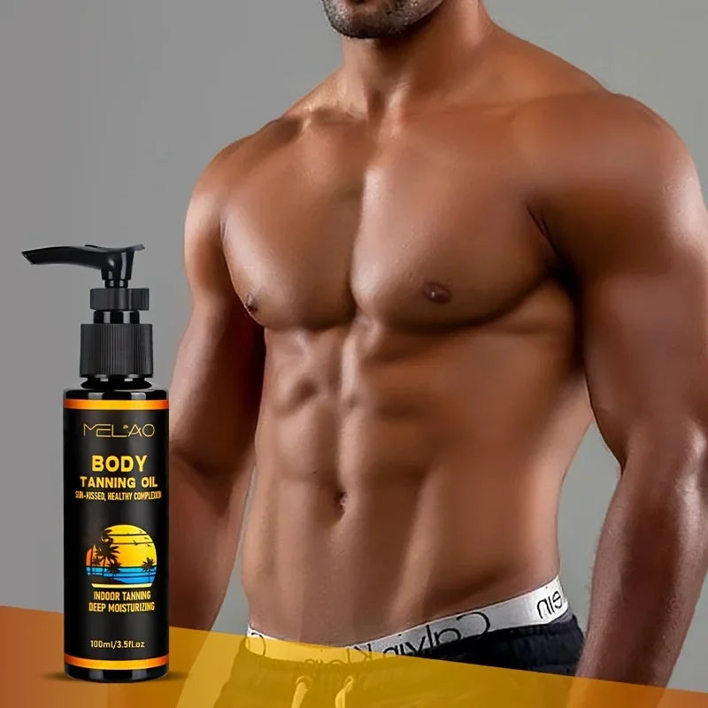Self-tanning body oil with deep hydration