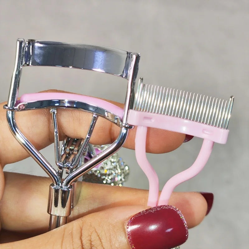 Eyelash curler with artificial diamonds