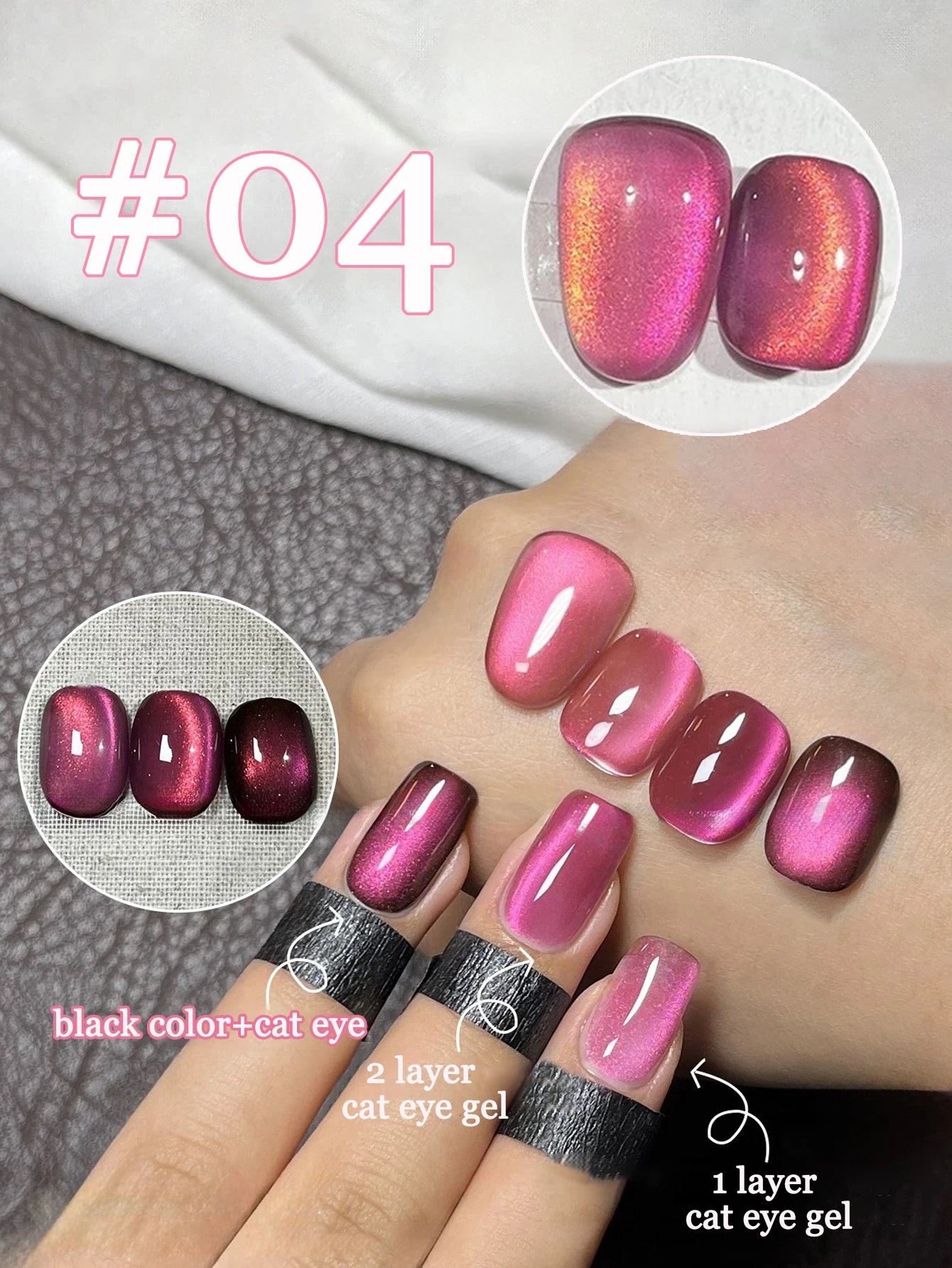 MIANEL magnetic cat eye nail polishes