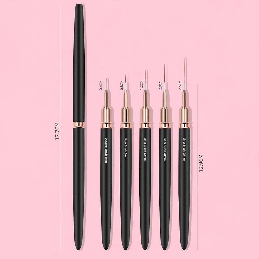 Manicure liner brushes.