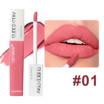 Liquid lipstick - Light and soft texture, without sticky feeling.