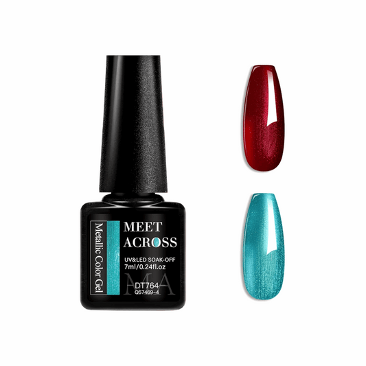 Esmaltes metálicos en gel MEET ACROSS