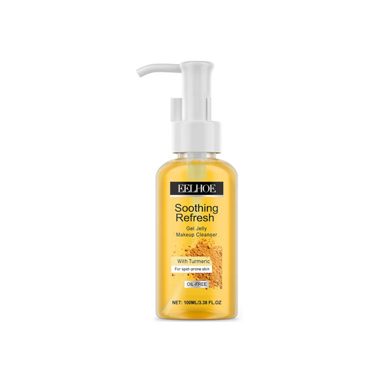 Gel de cúrcuma, desmaquillante y refrescante para una piel sin imperfecciones.