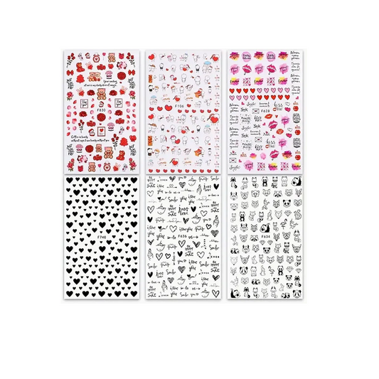 Set de 6 Piezas – Stickers 3D
