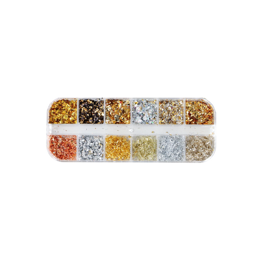 3 Flakes de Oro para Uñas, Glitter y Decoración