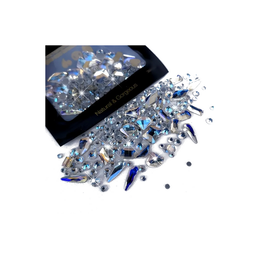 4 Sets de Piedras de Cristal para uñas