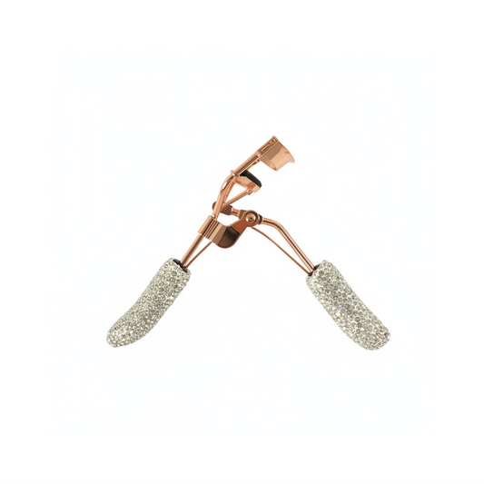 Eyelash curler with artificial diamonds