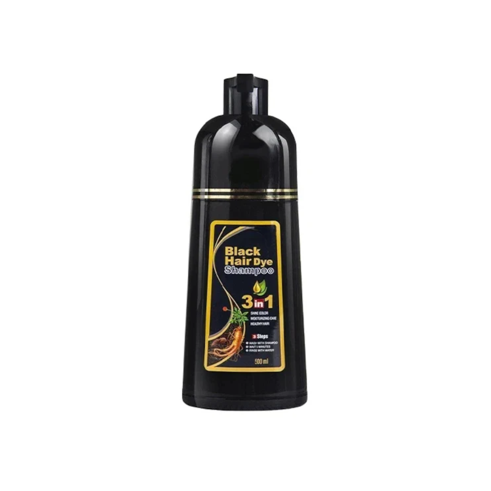 HAIRDEYChampún para conservar teñido de negro en el cabello.