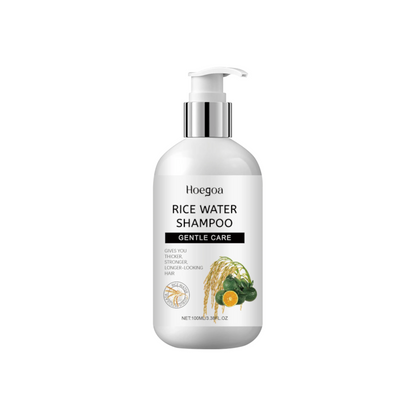 HOEGOA Champú de agua de arroz, para un cabello fuerte suave y largo.