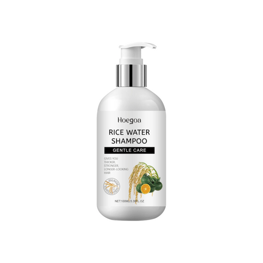 HOEGOA Champú de agua de arroz, para un cabello fuerte suave y largo.